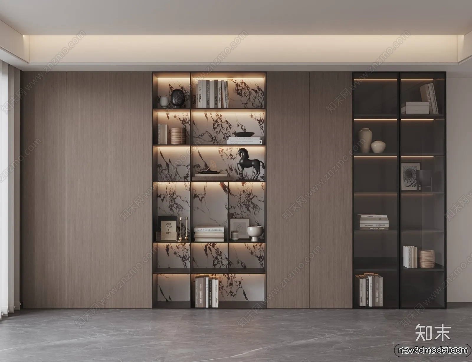 Book Case 3D Furniture Models - Interior 3D Model - 069