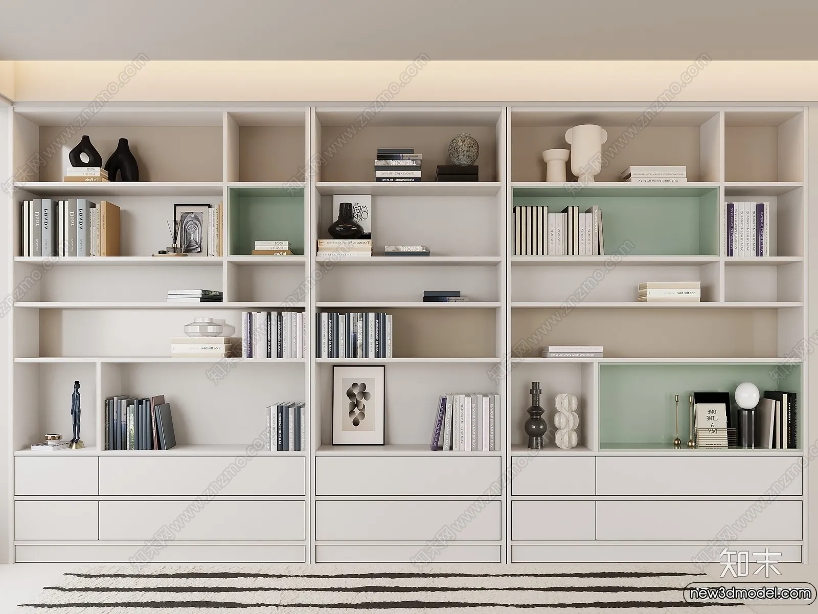 Book Case 3D Furniture Models - Interior 3D Model - 070