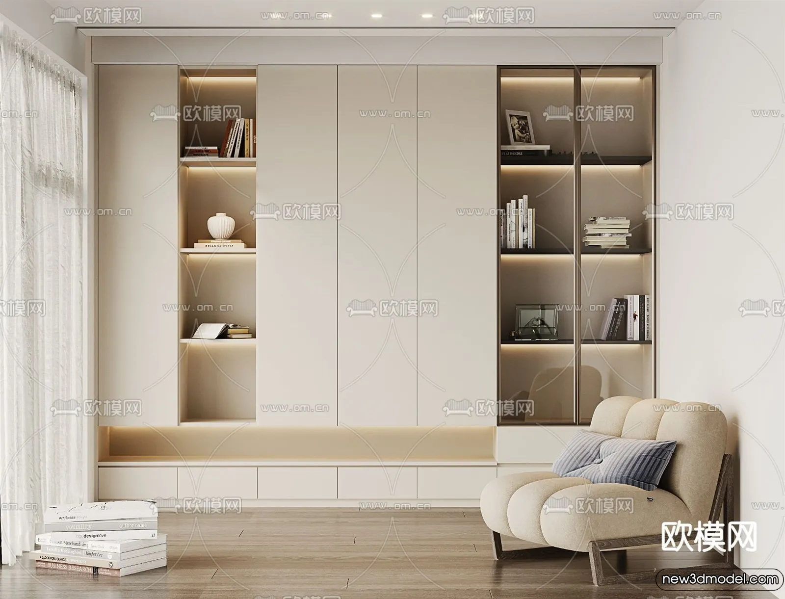 Book Case 3D Furniture Models - Interior 3D Model - 072