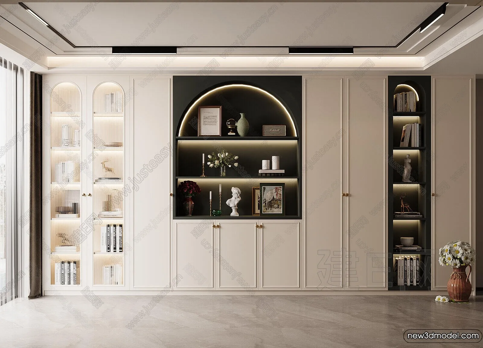 Book Case 3D Furniture Models - Interior 3D Model - 074