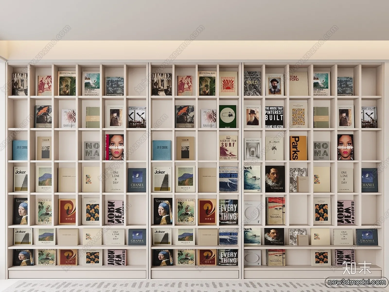 Book Case 3D Furniture Models - Interior 3D Model - 075