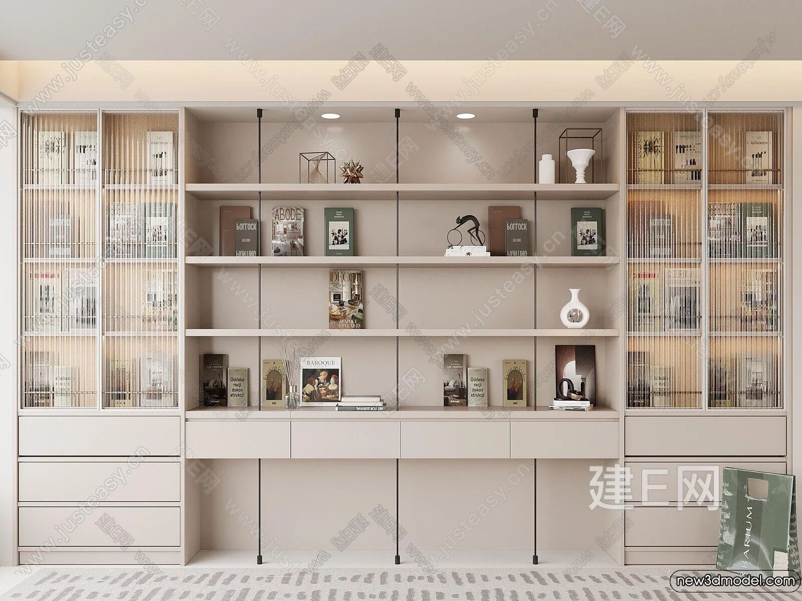 Book Case 3D Furniture Models - Interior 3D Model - 076