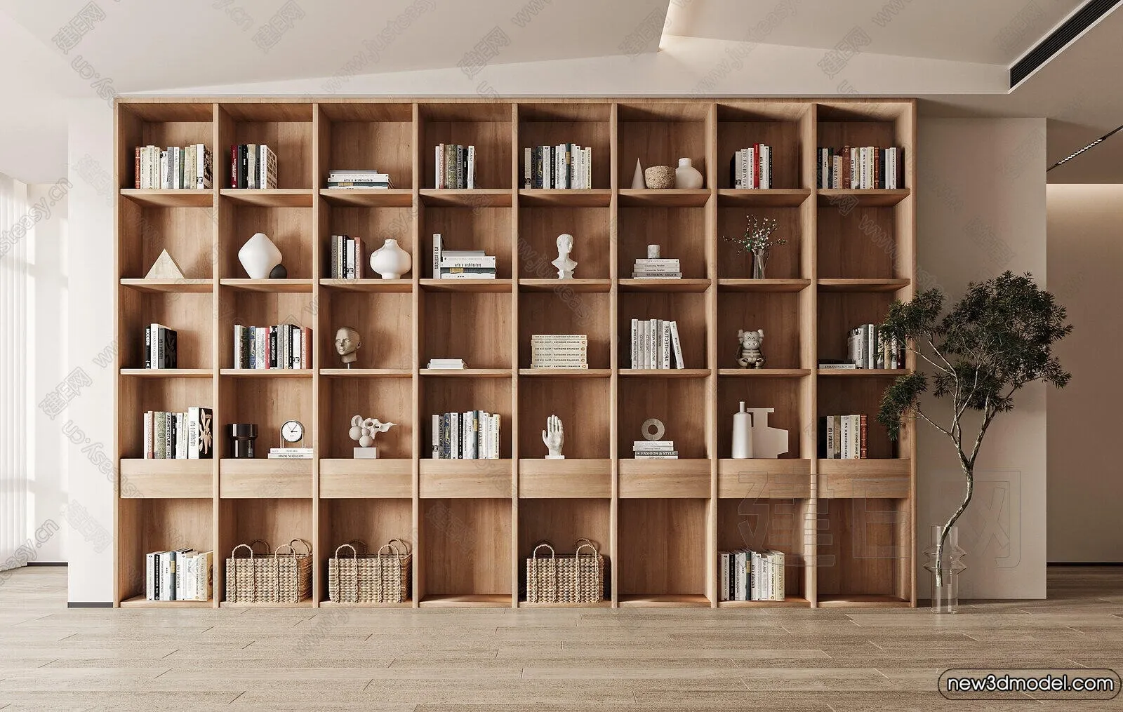 Book Case 3D Furniture Models - Interior 3D Model - 077