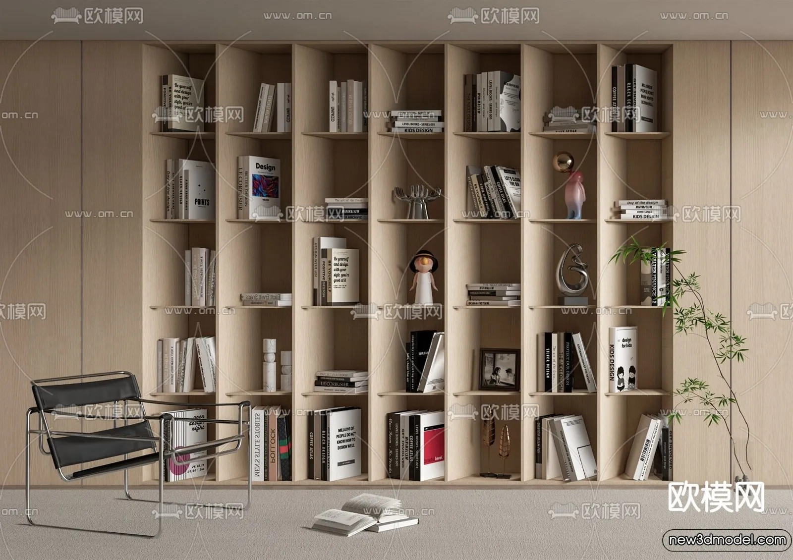 Book Case 3D Furniture Models - Interior 3D Model - 079