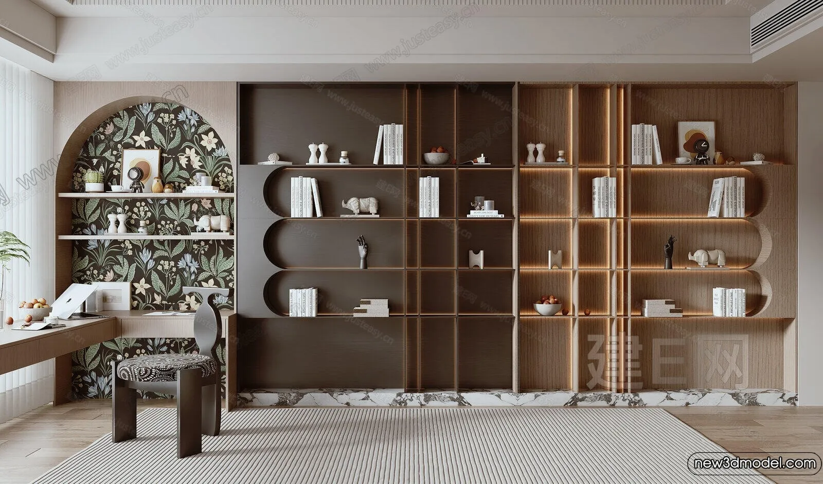 Book Case 3D Furniture Models - Interior 3D Model - 084