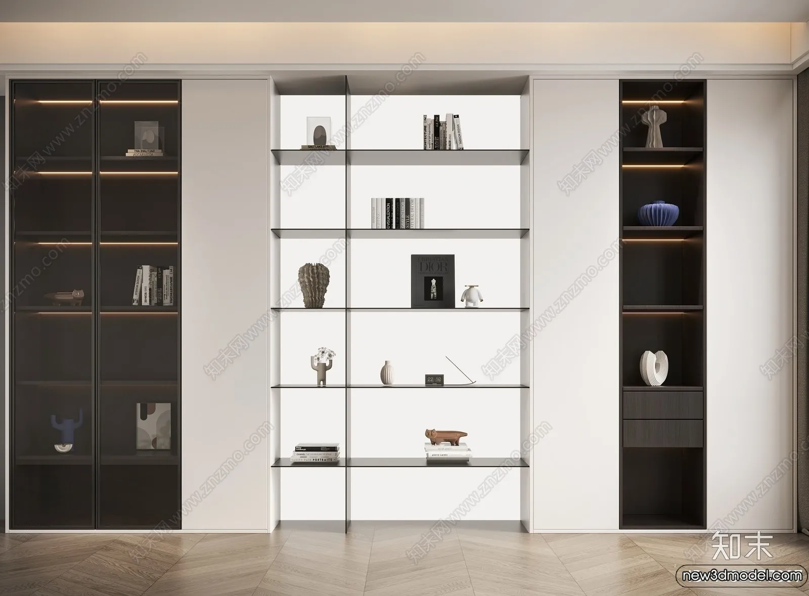 Book Case 3D Furniture Models - Interior 3D Model - 086