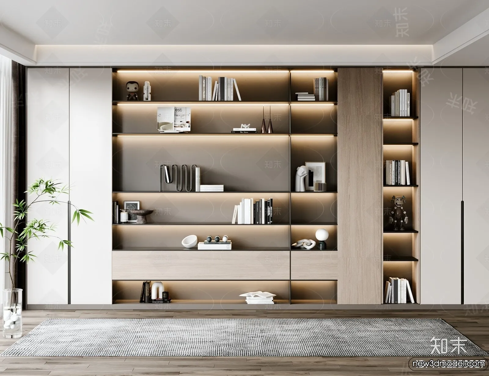 Book Case 3D Furniture Models - Interior 3D Model - 089
