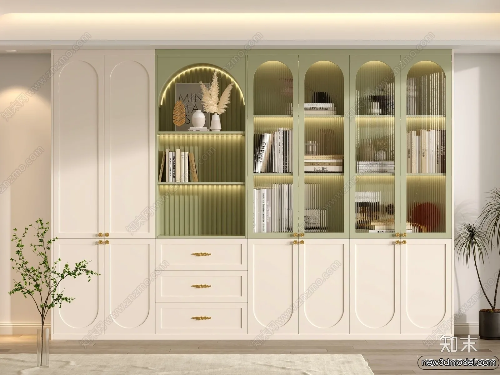 Book Case 3D Furniture Models - Interior 3D Model - 095