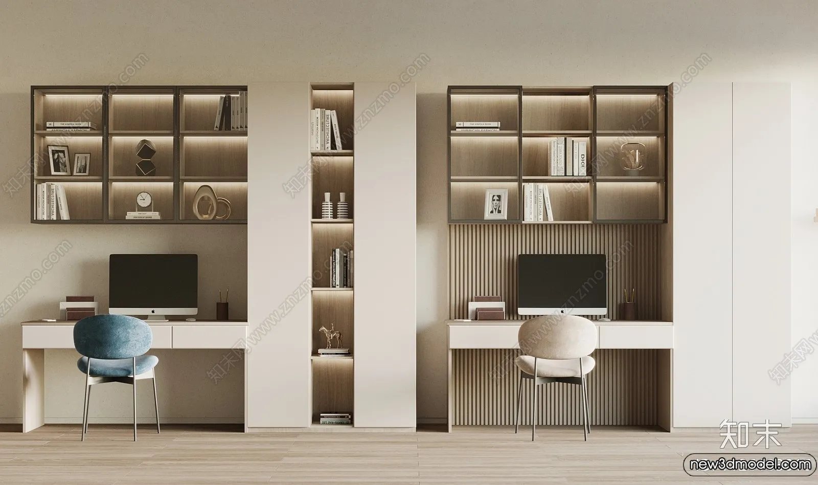 Book Case 3D Furniture Models - Interior 3D Model - 097