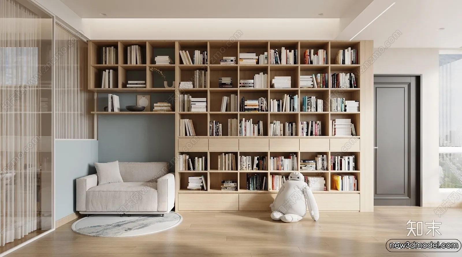 Book Case 3D Furniture Models - Interior 3D Model - 099