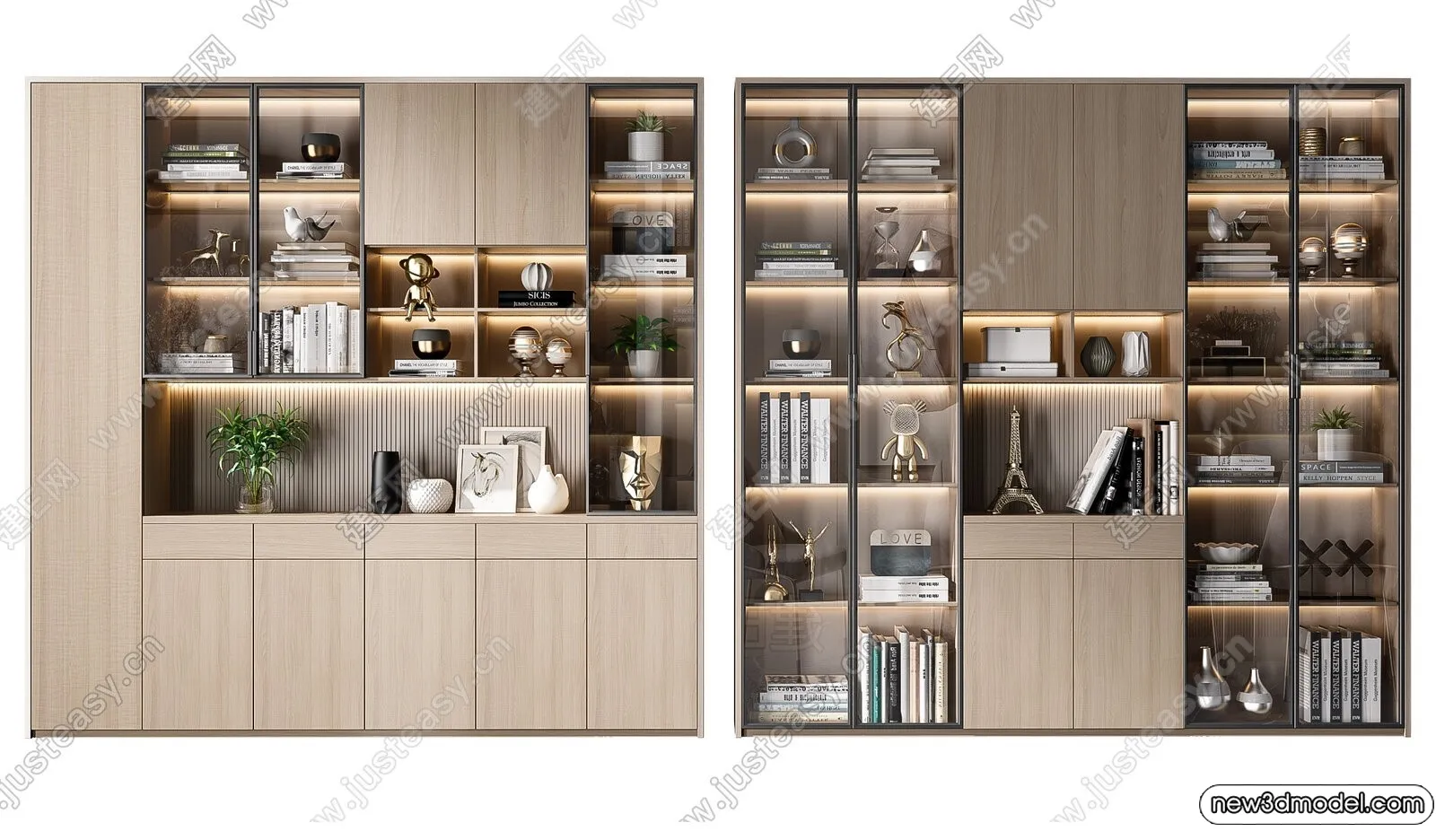 Book Case 3D Furniture Models - Interior 3D Model - 101