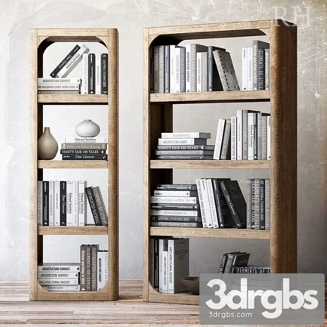 Book Collection 3D Model Free