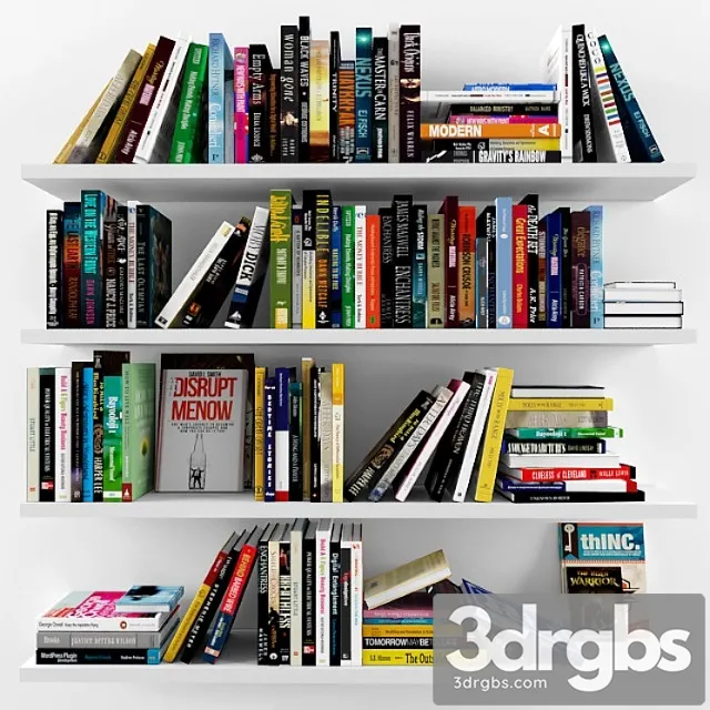 Book collection 3D Model Free