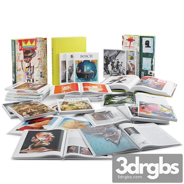 Book collection set 1 3D Model Free