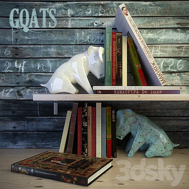 Book holder Goats 3DModel