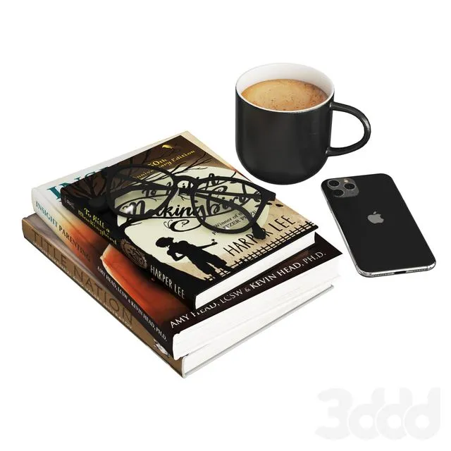 Book stack 3D Model