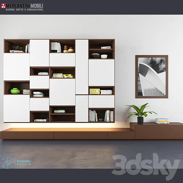 Bookcase 001 3D Model