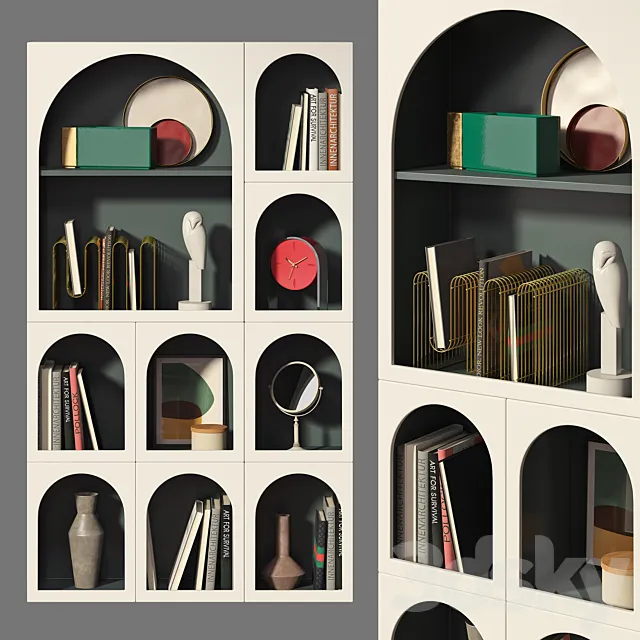 Bookcase Bonaldo set 02 3DModel