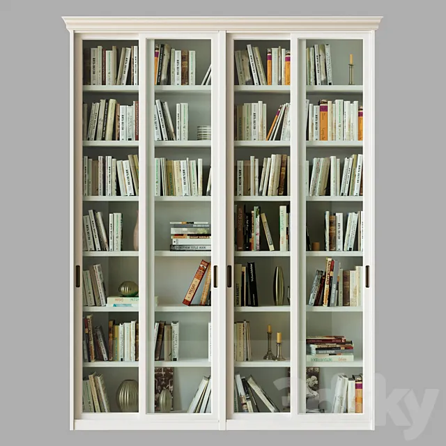 Bookcase-compartment (library) 3D Model