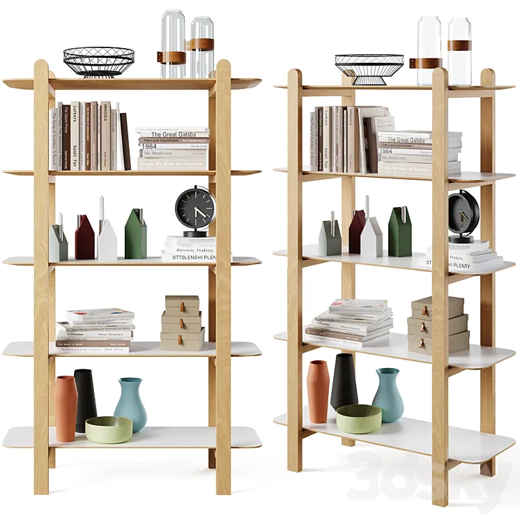 Bookcase Falcao by Cosmo 3D Model Free