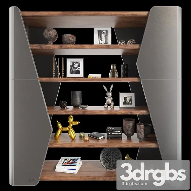 Bookcase finesse riva 1920 2 3D Model Free