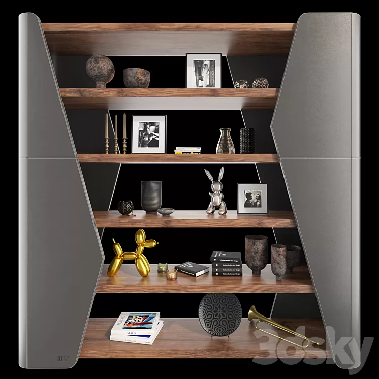 Bookcase Finesse Riva 1920 3D Model