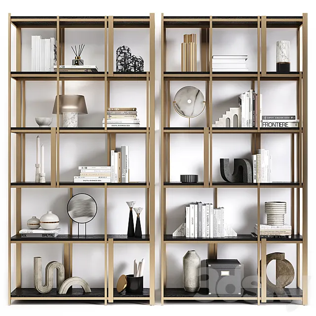 Bookcase Leira 3D Model