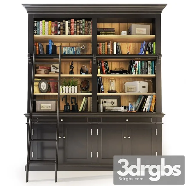 Bookcase library versailles. maisons du monde 3D Model Free