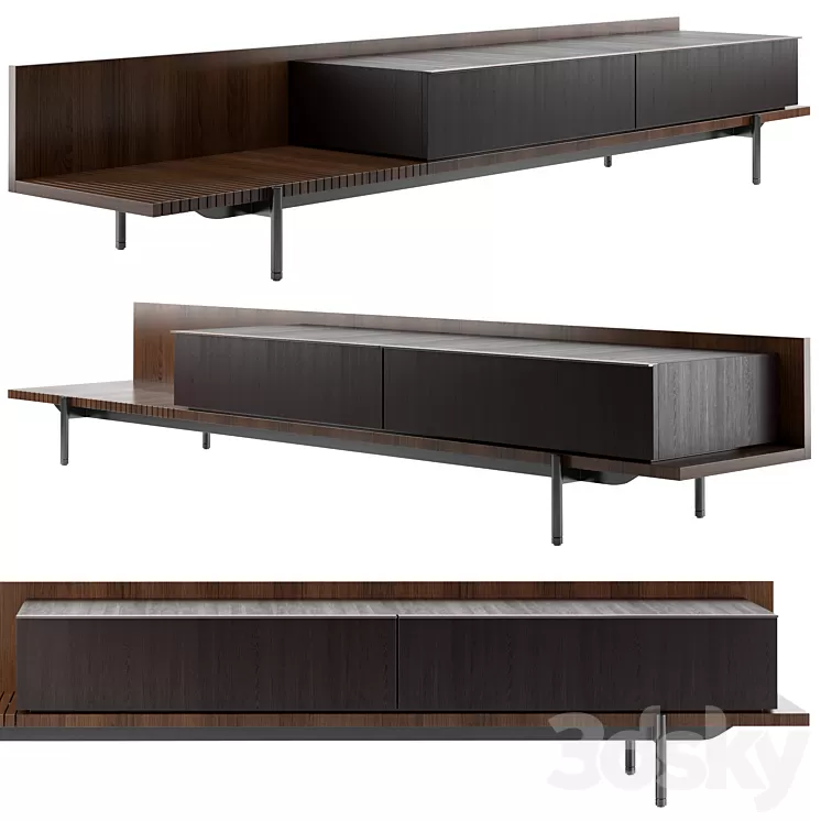 bookcase Minotti Superquadra 2021 collection № 1 3D Model