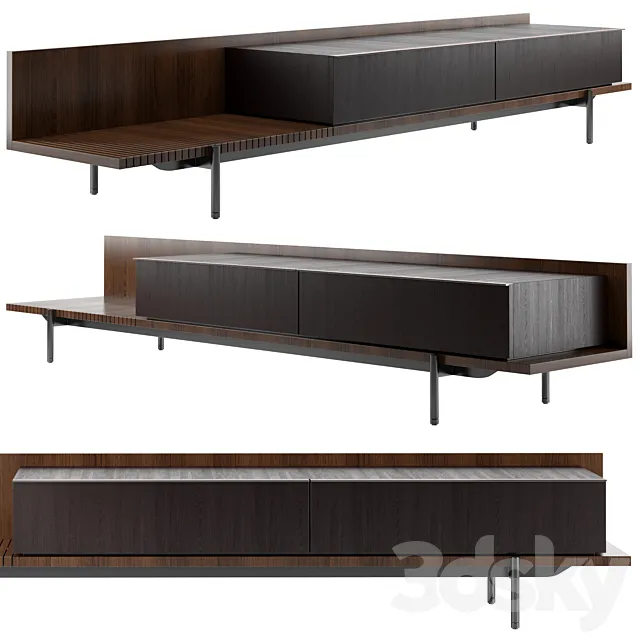 bookcase Minotti Superquadra 2021 collection № 1 3D Model