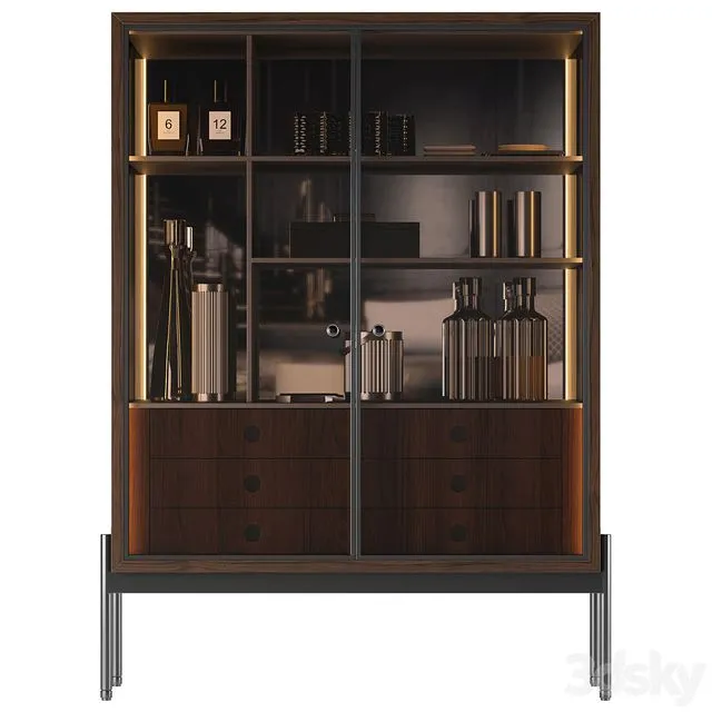 bookcase Minotti Superquadra 2021 collection № 4 3D Model