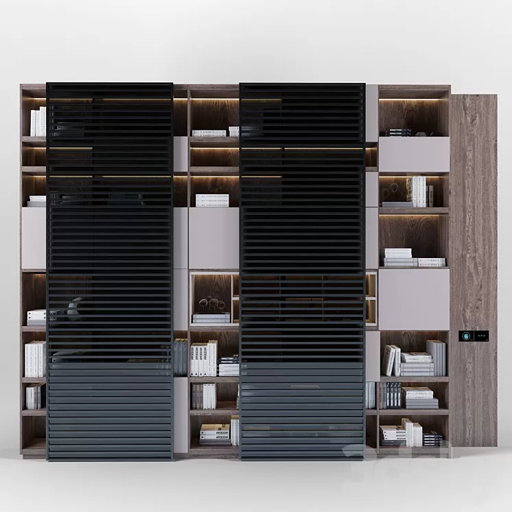 Bookcase Modern 3D Model