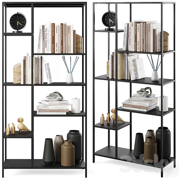 Bookcase Newcastle by Actona 3D Model Free