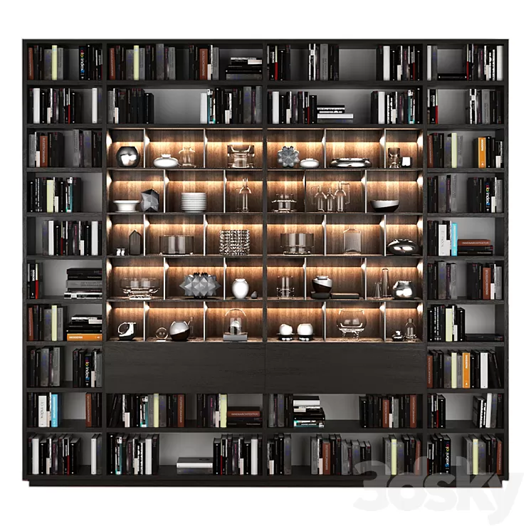 bookcase Poliform 3D Model