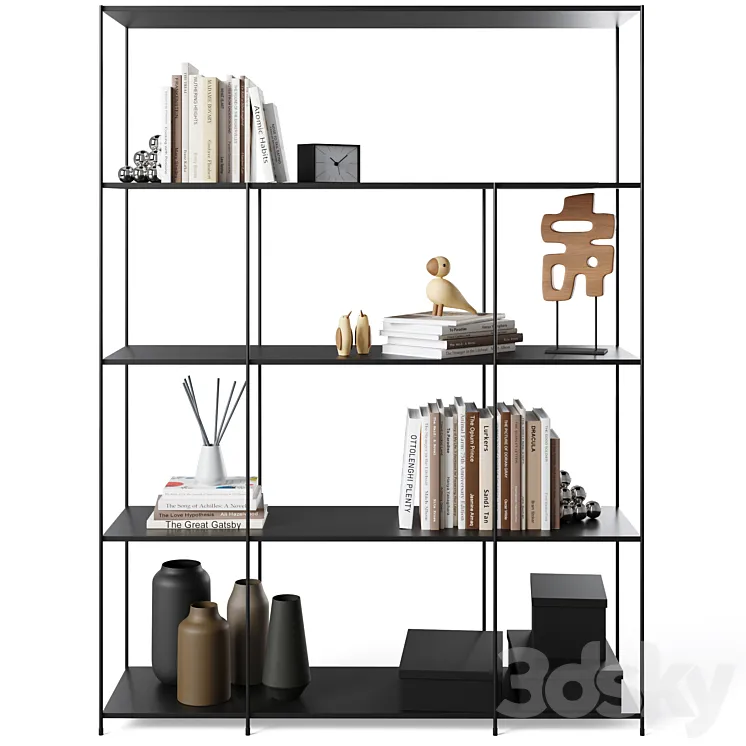 Bookcase Roma by Cosmo 3D Model Free