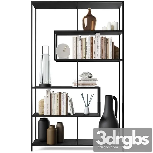 Bookcase Seaford 2 by Actona 3D Model Free