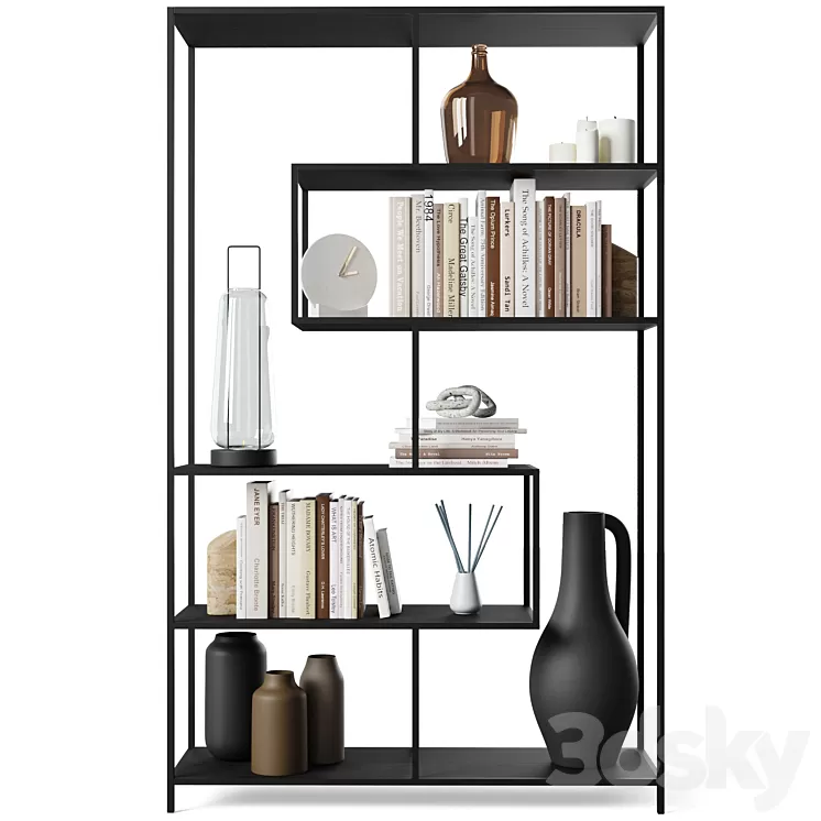 Bookcase Seaford 2 by Actona 3D Model Free