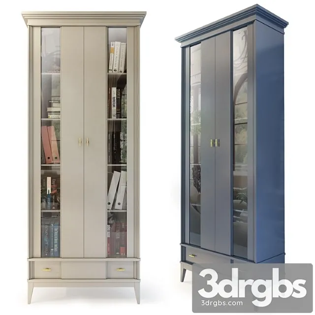 Bookcase two-door manhattan. bookcase 3D Model Free