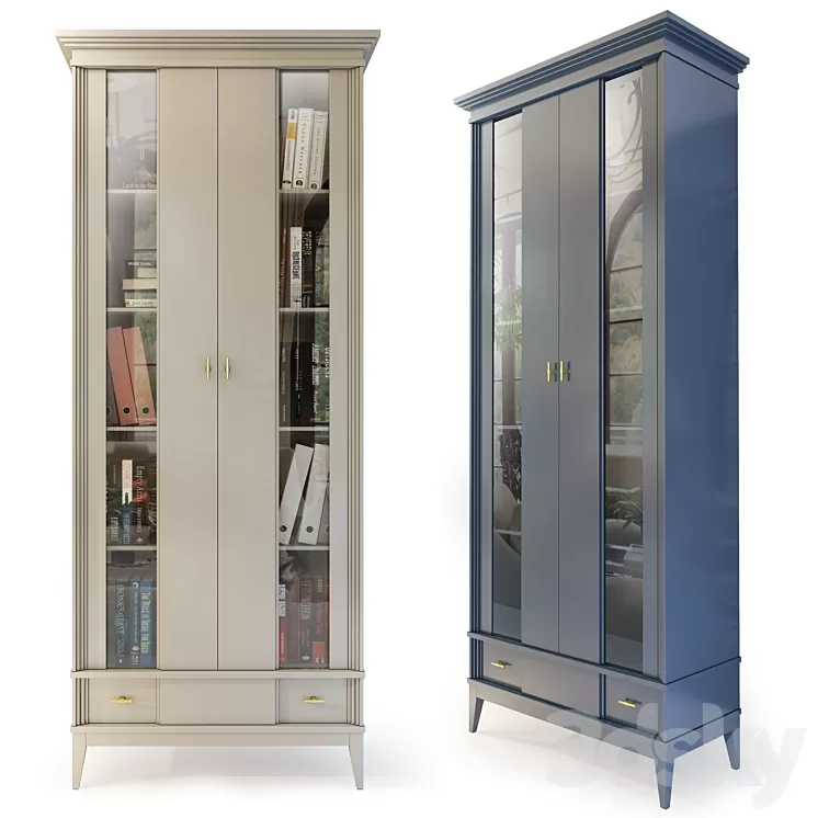 Bookcase two-door Manhattan. Bookcase 3D Model