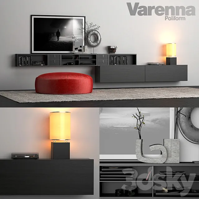 Bookcases_system_Quid_Poliform 3DModel