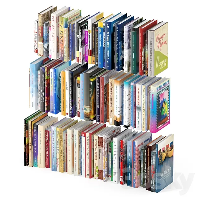 Books 100pcs 3D Model