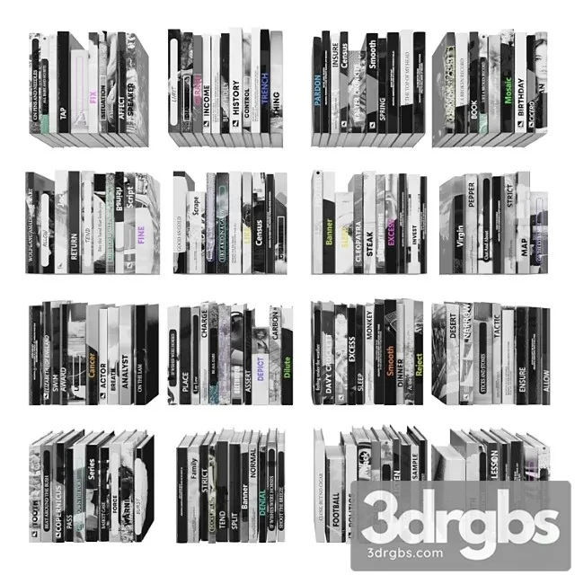 Books 150 Pieces 2583 3D Model Free