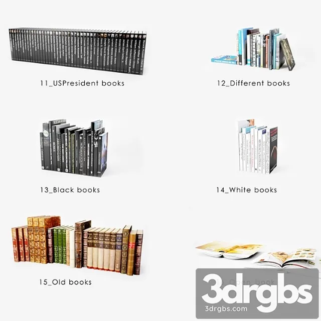 Books books 3D Model Free