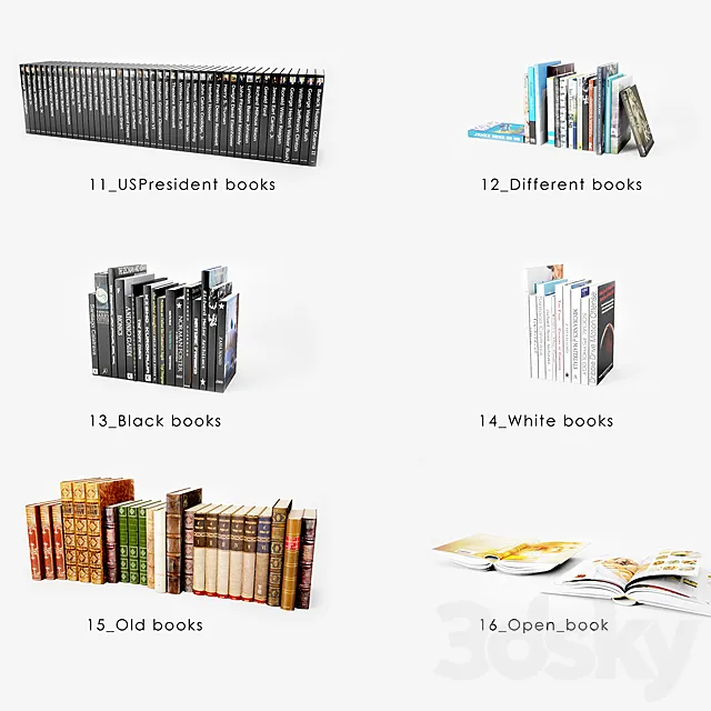 Books books 3DModel