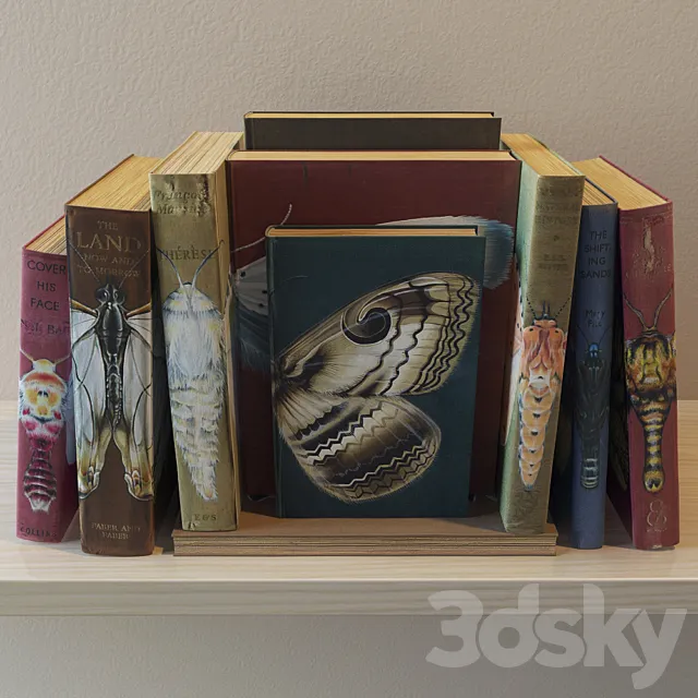 Books set "Butterflys" 3DModel