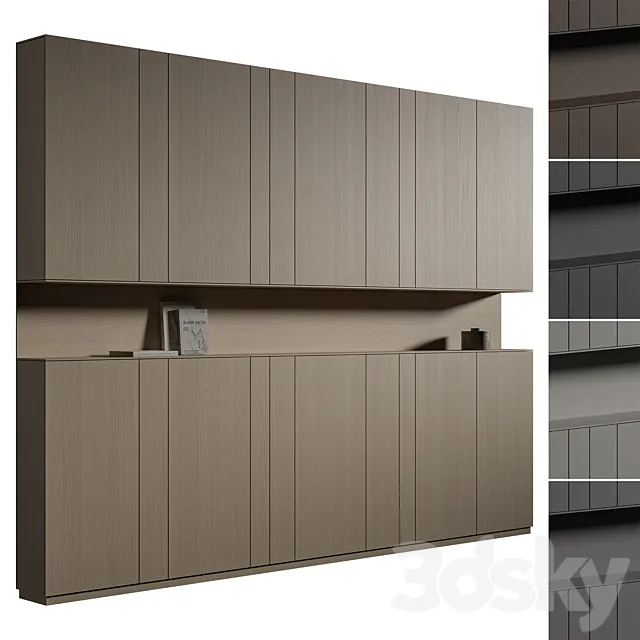 Bookshelf and decor rack closet 3D Model