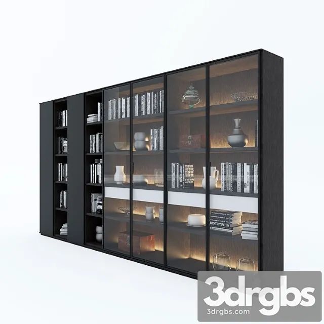 Bookshelf poliform 04 3D Model Free