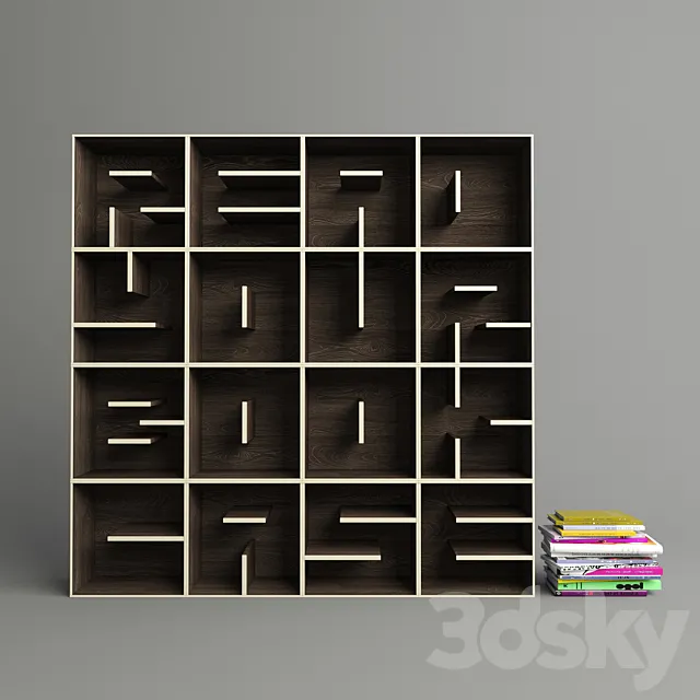 bookshelf Saporiti 3D Model