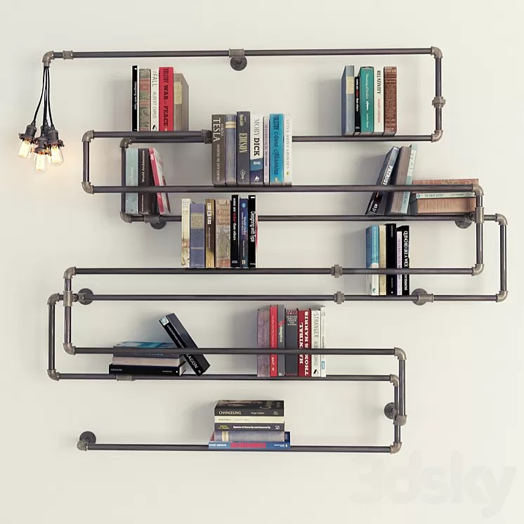 Bookshelf "Stella Bleu" 2 3D Model