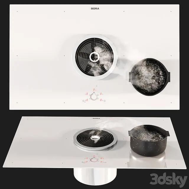 BORA BFIU Hob White 3D Model